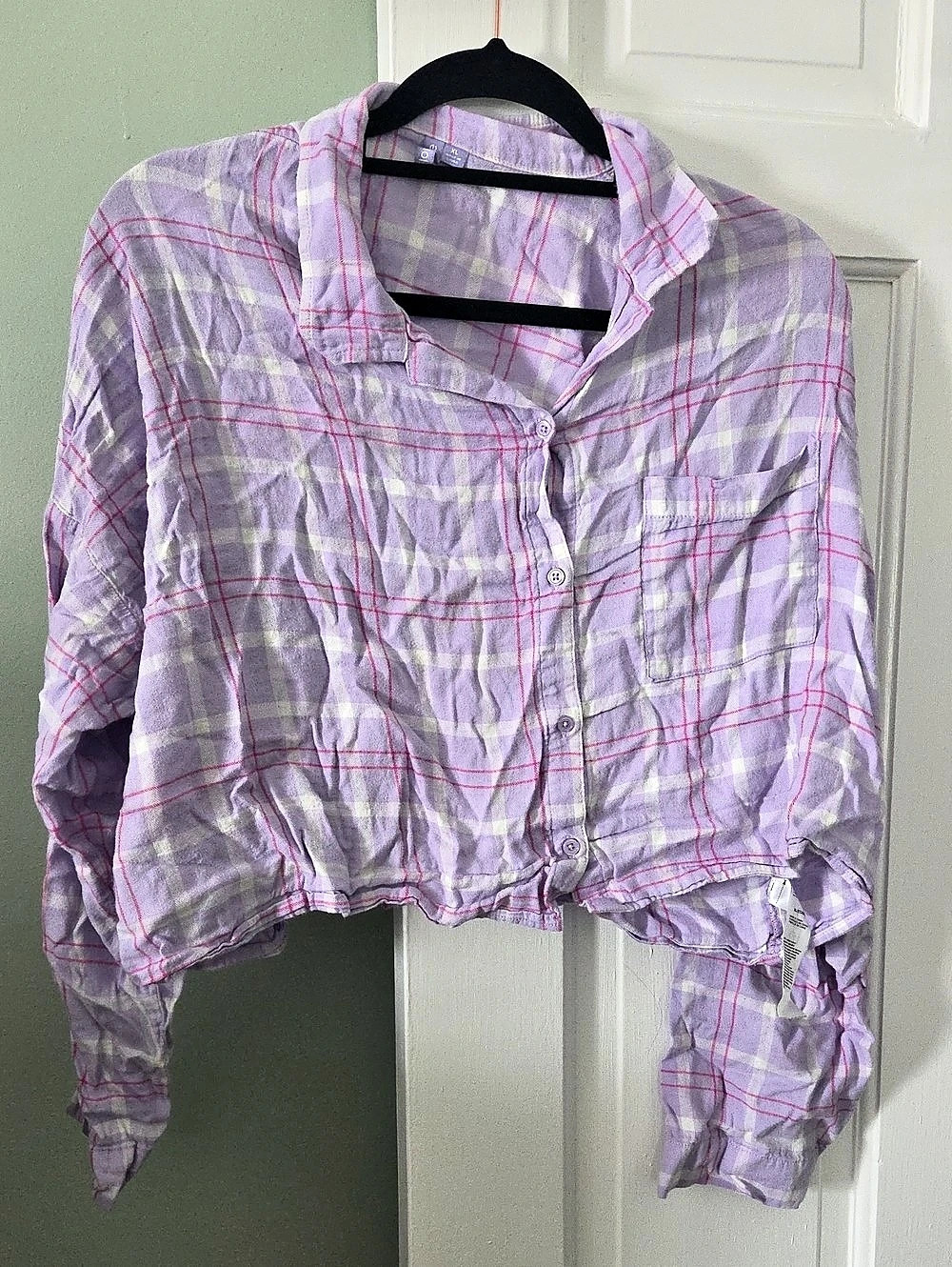 Florence by mills Plaid Button Down Pajama Set In Size XL
